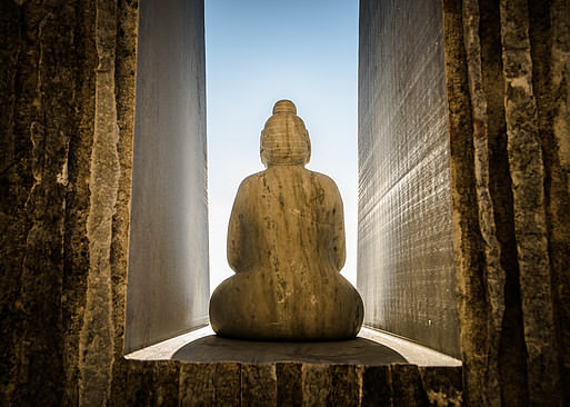 Buddha statue in Hunnebostrand, Sweden